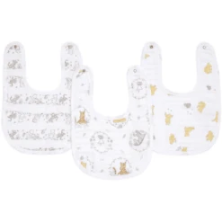 Aden+anais™ Druckknopflätzchen 3er-Pack Winnie + Friends