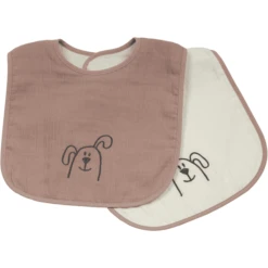 Be Be 's Collection Musselin Klettlätzchen 2er Pack Altrosa