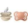 BIBS® Schnuller Couture Vanilla / Peach Silikon 0-6 Monate, 2 Stk. -Babynahrung bibs schnuller couture vanilla peach silikon 0 6 monate 2 stk a320968