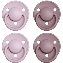 BIBS® Schnuller De Lux Dusky Lilac / Heather 0-36 Monate, 4 Stk.