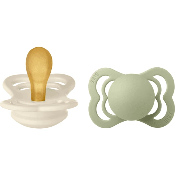BIBS® Schnuller Supreme Ivory & Sage Latex 0-6 Monate, 2 Stk. 3 BIBS® Schnuller Supreme Ivory & Sage Latex 0-6 Monate, 2 Stk.
