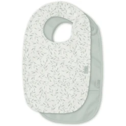 Cam Cam Copenhagen Cam Cam® COPENHAGEN Poly-Lätzchen Mit Tasche 2er Pack Green Leaves Hellgrün