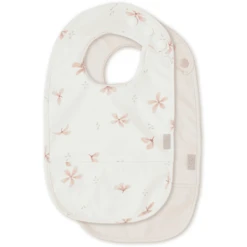 Cam Cam Copenhagen Cam Cam® COPENHAGEN Poly-Lätzchen Mit Tasche 2er Pack Windflower Creme Rosa