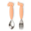 Done By Deer™ Löffel- Und Gabelset Easy-grip, Deer Friends Koralle -Babynahrung done by deer loeffel und gabelset easy grip deer friends koralle a373553