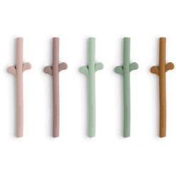 Done By Deer™ Peekaboo Strohhalm 5-er Pack Farbmix Rosa