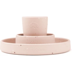 Done By Deer™ Silikon Geschirr-Set Confetti Rosa