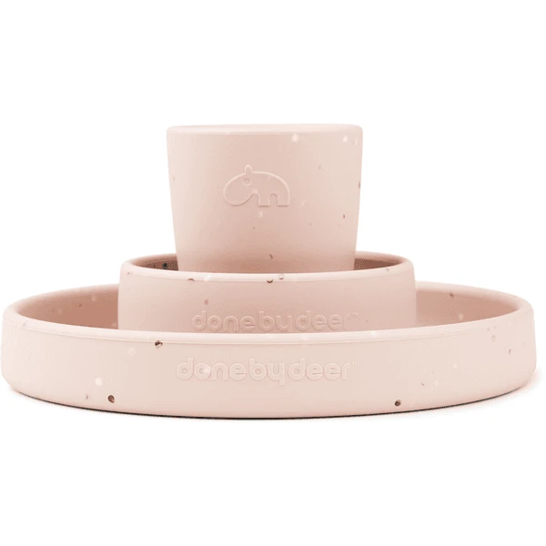 Done By Deer™ Silikon Geschirr-Set Confetti Rosa 3 Done By Deer™ Silikon Geschirr-Set Confetti Rosa