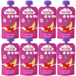 FRUCHTBAR® Bio-Püree Kirsch-Banane Ab Dem 6. Monat 8 X 120 G