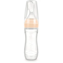 Haakaa® Fütterflasche, Squeeze Mit Löffel Peach