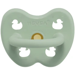 HEVEA Schnuller - Naturkautschuk Mellow Mint, Kiefergerecht, Ente (0-3 Mon.)
