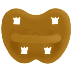 HEVEA Schnuller - Naturkautschuk Turmeric, Kiefergerecht, Krone, Rund (ab 3 Mon.)