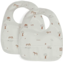 Jollein 2-er Pack Lätzchen Wasserdicht Farm