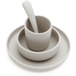 Jollein Geschirrset Silikon Nougat