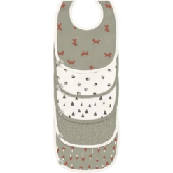 LÄSSIG Lässig Lätzchen 5er Pack Little Forest Fuchs