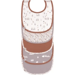 LÄSSIG Lässig Lätzchen 5er Pack Tiny Farmer Gans Lila