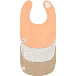 LÄSSIG Lässig Lätzchen Für Neugeborene 3er Set Apricot Hellgrau Beige