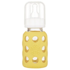 Lifefactory Babyflasche Aus Glas In Banana 120ml