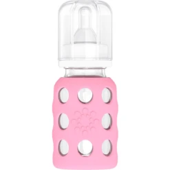 Lifefactory Babyflasche Aus Glas In Pink, 120 Ml