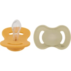 Lullaby Planet Schnuller Symmetrischer Aus Silikon Gr. 1 Lake Green & Daisy Yellow, 2er Pack