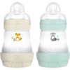 MAM Babyflasche Easy Start Anti Colic-Elements 160 Ml 2 Stück Fuchs/Waschbär In Beige/mint -Babynahrung mam babyflasche easy start anti colic elements 160 ml 2 stueck fuchs waschbaer in beige mint a309793
