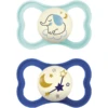 MAM Nachtschnuller Air Night Silikon, 16+ Monate, 2 Stk., Elefant/Sterne -Babynahrung mam nachtschnuller air night silikon 16 monate 2 stk elefant sterne a382605