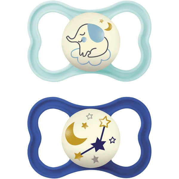 MAM Nachtschnuller Air Night Silikon, 16+ Monate, 2 Stk., Elefant/Sterne 3 MAM Nachtschnuller Air Night Silikon, 16+ Monate, 2 Stk., Elefant/Sterne