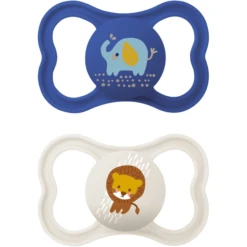 MAM Schnuller Air Silikon, 16+ Monate, 2 Stk, Elefant/Löwe
