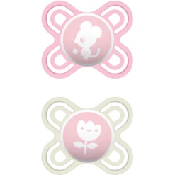 MAM Schnuller Perfect Start Aus Silikon 0 - 2 Monate, Maus/Blume