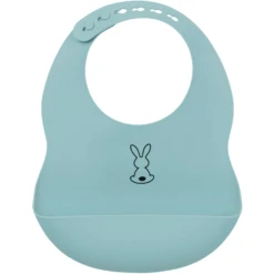 Nattou Silikon Lätzchen Hellblau