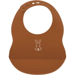 Nattou Silikon Lätzchen Terrakotta