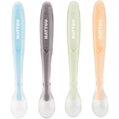 Nattou Silikonset 4 Löffel + Case