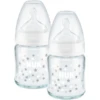 NUK Glasflasche First Choice⁺ Ab Der Geburt 120 Ml, Temperature Control Im Doppelpack Weiß -Babynahrung nuk glasflasche first choice ab der geburt 120 ml temperature control im doppelpack weiss a329550