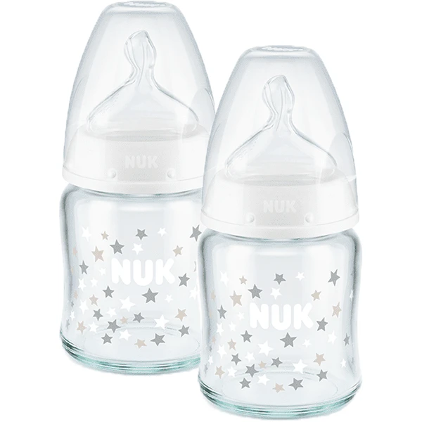 NUK Glasflasche First Choice⁺ Ab Der Geburt 120 Ml, Temperature Control Im Doppelpack Weiß 3 NUK Glasflasche First Choice⁺ Ab Der Geburt 120 Ml, Temperature Control Im Doppelpack Weiß