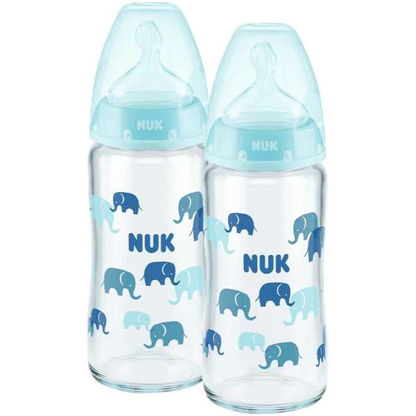 NUK Glasflasche First Choice⁺ Ab Der Geburt 240 Ml, Temperature Control Im Doppelpack Blau 3 NUK Glasflasche First Choice⁺ Ab Der Geburt 240 Ml, Temperature Control Im Doppelpack Blau