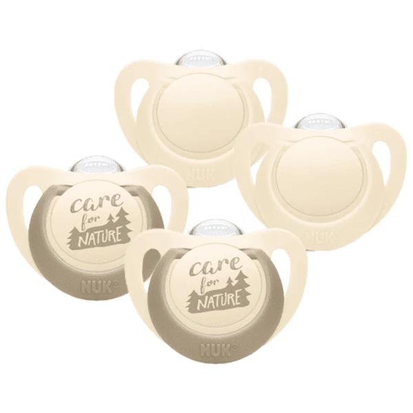 NUK Schnuller For Nature Silikon 18-36 Monate, Beige Im 4er-Set 3 NUK Schnuller For Nature Silikon 18-36 Monate, Beige Im 4er-Set