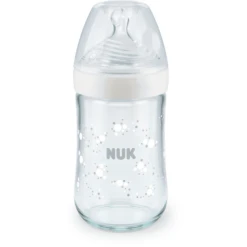 NUK Trinkflasche Nature Sense Aus Glas, 240ml In Weiß