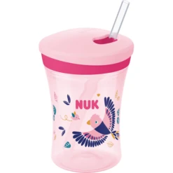 NUK Trinklernbecher Action Cup, Color Change, Rosa