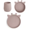 Nuuroo Geschirrset Judi Giraffe 3er, Woodrose -Babynahrung nuuroo geschirrset judi giraffe 3er woodrose a363839