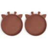 Nuuroo Silikonteller Akila Giraffe 2 Stück, Mahogany -Babynahrung nuuroo silikonteller akila giraffe 2 stueck mahogany a363189