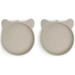 Nuuroo Silikonteller Akila Koala 2 Stück, Cobblestone