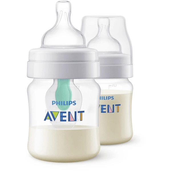Philips Avent Anti-Kolik Flasche SCF810/24 Inkl. AirFree-Ventil, 125ml, 2 Stück, Transparent 3 Philips Avent Anti-Kolik Flasche SCF810/24 Inkl. AirFree-Ventil, 125ml, 2 Stück, Transparent