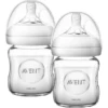 Philips Avent Natural Flasche Glas SCF051/17, 120ml, 2 Stück, Transparent -Babynahrung philips avent natural flasche glas scf051 17 120ml 2 stueck transparent a317559