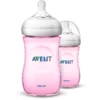 Philips Avent Natural Flasche SCF034/27, 260ml, 2 Stück, Rosa -Babynahrung philips avent natural flasche scf034 27 260ml 2 stueck rosa a268882