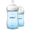 Philips Avent Natural Flasche SCF035/27, 260ml, 2 Stück, Blau -Babynahrung philips avent natural flasche scf035 27 260ml 2 stueck blau a268886