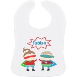 Schnullireich Baby Lätzchen Mit Namen Kleine Helden Weiß