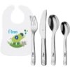 Schnullireich Geschenkset Mit Namen WMF Kinderbesteck Farm + Baby Lätzchen Elefant Silber -Babynahrung schnullireich geschenkset mit namen wmf kinderbesteck farm baby laetzchen elefant silber a405940