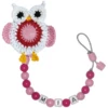 Schnullireich Schnullerkette Mit Namen Häkel-Eule Rosa -Babynahrung schnullireich schnullerkette mit namen haekel eule rosa a405665