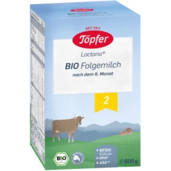 Töpfer Bio Folgemilch 2 Lactana 600 G Nach Dem 6. Monat