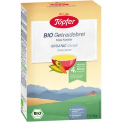 Töpfer Bio Getreidebrei Mais Und Karotte 175 G Nach Dem 4. Monat